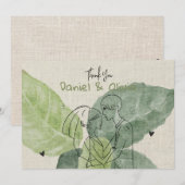 Vintage Floral Rustikal Dankeskarte (Vorne/Hinten)