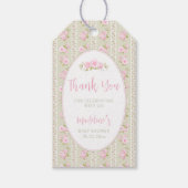 Vintage Floral Sage Green  Geschenkanhänger (Vorderseite)