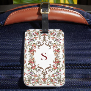 Vintage Floral scrolls    Gepäckanhänger