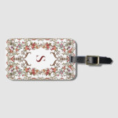 Vintage Floral scrolls Gepäckanhänger (Vorderseite (Horizontal))