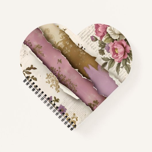 Vintage Floral - Spiral Notebook Notizblock (Vorderseite)