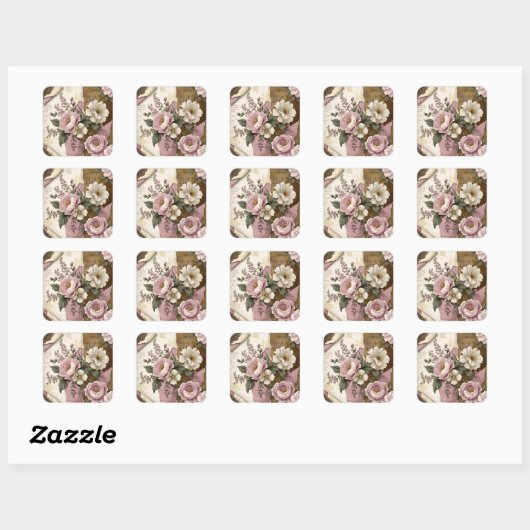 Vintage Floral - Stickers (Blatt)