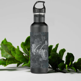 Vintage Floral Still Life Artistic Chic Green Edelstahlflasche