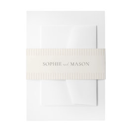 Vintage Floral Stripe Wedding Invitation Einladungsbanderole