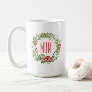 Vintage Floral Sukkulente Muttertag Kaffeetasse