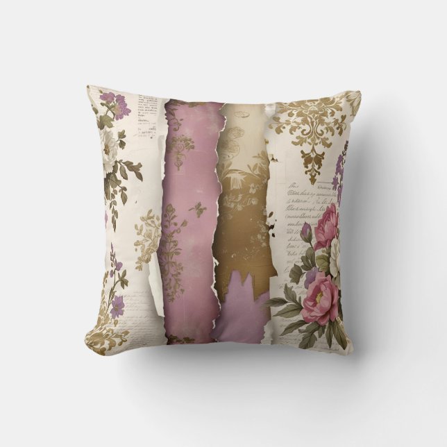 Vintage Floral - Throw Pillow  Kissen (Vorderseite)