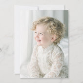 Vintage Floral Toile Baptism Dankeskarte (Rückseite)