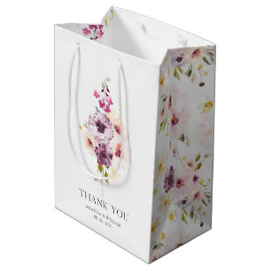 Vintage floral Vielen Dank für Ihr Geschenk Tasche Mittlere Geschenktüte