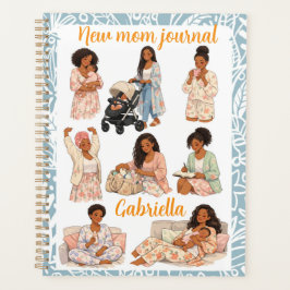 Vintage floral watercolor new mom Self care  Planer