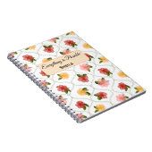 Vintage floral watercolour clear diamond Notebook Notizblock (Rechte Seite)