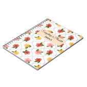 Vintage floral watercolour clear diamond Notebook Notizblock (Linke Seite)