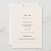 Vintage Floral Wedding Invitation Einladung (Rückseite)