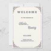 Vintage Floral Wedding Invitation Elegant template Einladung (Vorderseite)