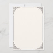 Vintage Floral Wedding Invitation Elegant template Einladung (Rückseite)