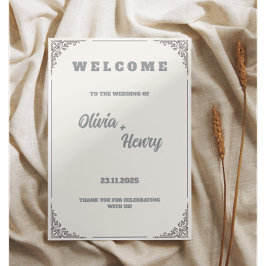 Vintage Floral Wedding Invitation Elegant template Einladung