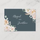 Vintage Floral Wedding QR code Details Insert (Rückseite)