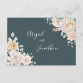 Vintage Floral Wedding QR code Details Insert (Rückseite)