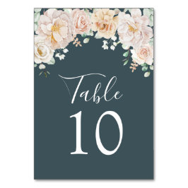 Vintage Floral Wedding Table Number Cards Tischnummer