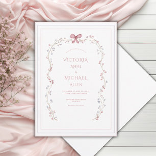 Vintage Floralbogen Elegante Hochzeitseinladung Einladung