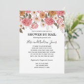 Vintage Floraldusche mit großer Entfernung Einladung (Stehend Vorderseite)
