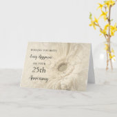 Vintage florale 25. Hochzeitskarte Karte (Gelbe Blume)