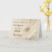 Vintage florale 60. Hochzeitskarte Karte (Gelbe Blume)