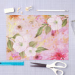 Vintage florale Aquarellbilder und Drehbücher für  Seidenpapier<br><div class="desc">Machen Sie mit diesem wunderschönen, romantischen, Vintagen Blumenpapier ein besonderes Geschenk. Weiße, lila und dunkelrosa Aquarellfarben überlagern das goldene Drehbuch auf einem prächtigen, weich rosa, goldfarbenen Hintergrund. verwandelt ein großartiges Geschenk in etwas noch Besseres! Dieses Tissue Paper funktioniert auch hervorragend für Ihr neuestes Decoupage Projekt. Sie können dieses Gewebepapier leicht...</div>