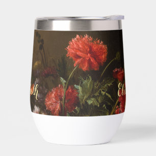Vintage florale Art Blume Elegantes Gold Monogramm