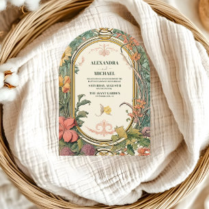 Vintage Florale Art Nouveau Hochzeit Einladung