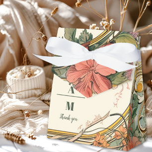 Vintage Florale Art Nouveau Hochzeit  Geschenkschachtel