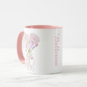 Vintage Florale Ballettschuhe Ästhetik Kaffee Tasse (Vorderseite Links)