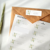 Vintage florale benutzerdefinierte Rücksendeadress