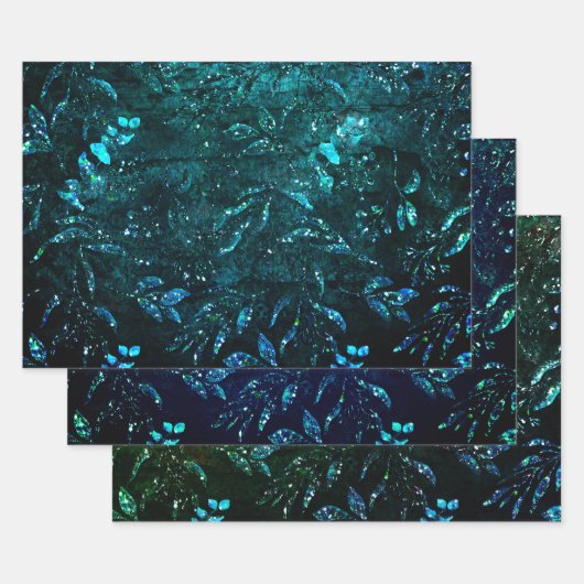 Vintage florale Blätter Dekoupage (Set)