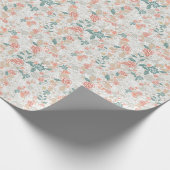 Vintage florale Blume Nahtloses Muster Geschenkpapier (Ecke)