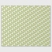 Vintage florale Buttercup Tapete Damast Geschenkpapier (Flach)