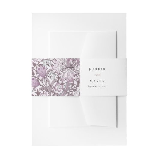 Vintage florale Custom Lily Morris Einladungsbanderole (Vorderseite Beispiel)