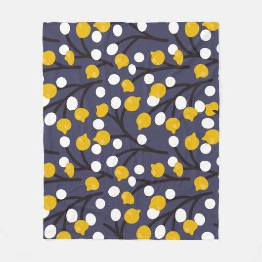 Vintage florale delikate botanische Muster. Fleecedecke (Vorderseite)