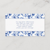 Vintage florale delsoftware social danke begleitkarte (Rückseite)