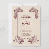 Vintage florale Einladungen I Retro Botanical (Vorderseite)