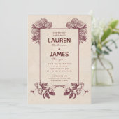 Vintage florale Einladungen I Retro Botanical (Stehend Vorderseite)