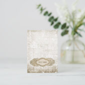 Vintage florale Einladungskarte wird eingesetzt (Stehend Vorderseite)