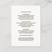 Vintage florale Einladungskarte wird eingesetzt (Rückseite)