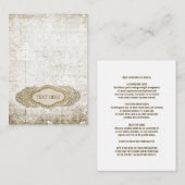 Vintage florale Einladungskarte wird eingesetzt (Vorne/Hinten)