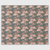 Vintage florale Elegance Geschenkpapier (Flach)