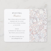 Vintage florale Elegance Hochzeitskarte Begleitkarte (Vorderseite)