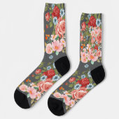 Vintage florale Elegance Socken (Linkes Detail)