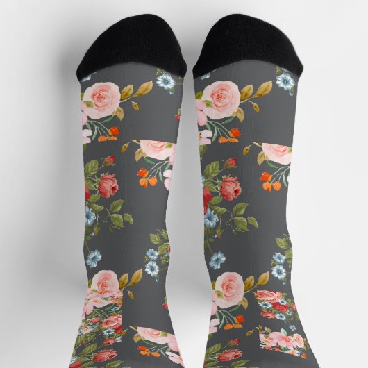 Vintage florale Elegance Socken (Oben)