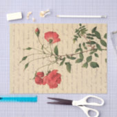 Vintage florale Ephemera Seidenpapier (Handwerk)