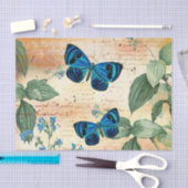 Vintage florale Ephemera Seidenpapier (Handwerk)