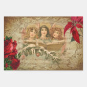 Vintage florale EphemeratCollage Geschenkpapier Set (Vorderseite 3)